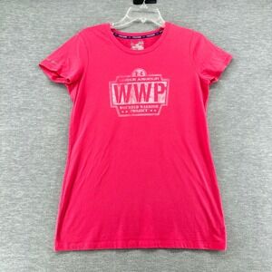 Under Armour T-Shirt Women Medium Pink WWP Wounded Warrior Project Fitted